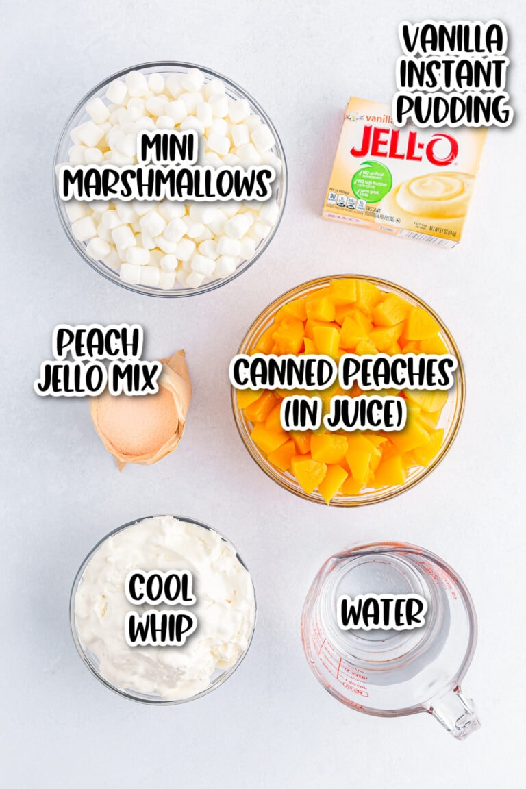 Peach Fluff Salad Recipe Fun Money Mom