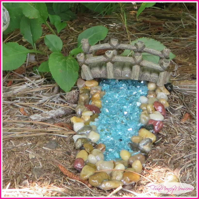 The water feature accessories were expensive so I made my own for the gnome village