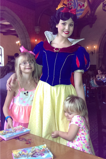 Meeting a princess during our Disney vacation
