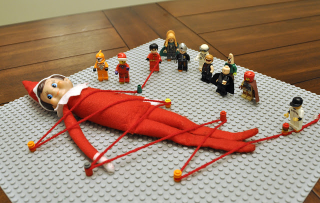 Elf On The Shelf Ideas - Elf Under Attack