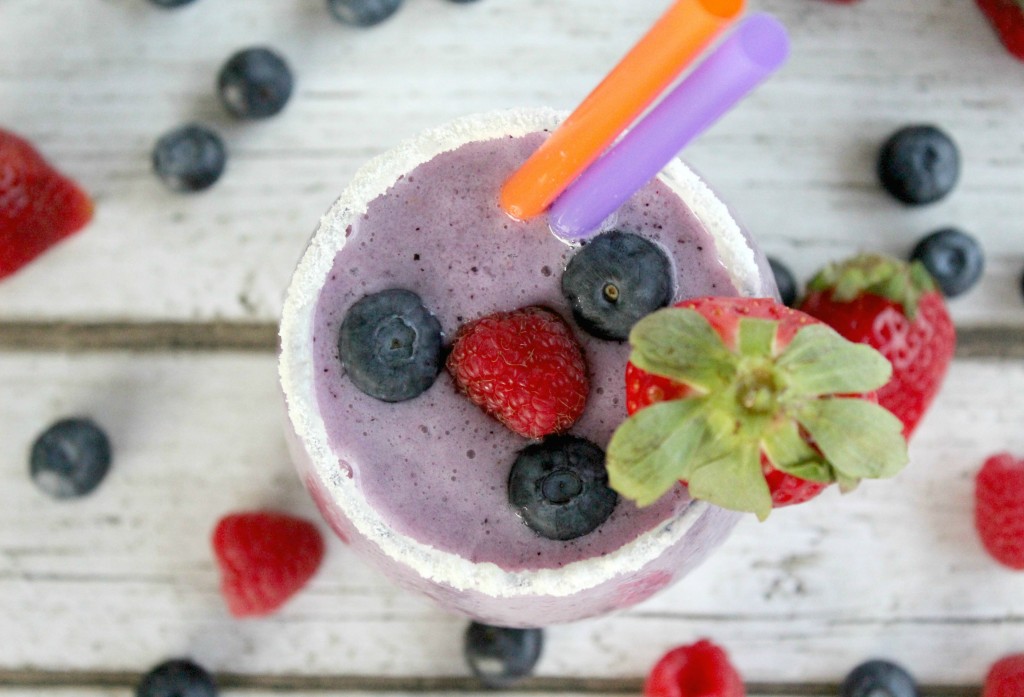 The triple berry breakfast smoothie makes for a very healthy breakfast