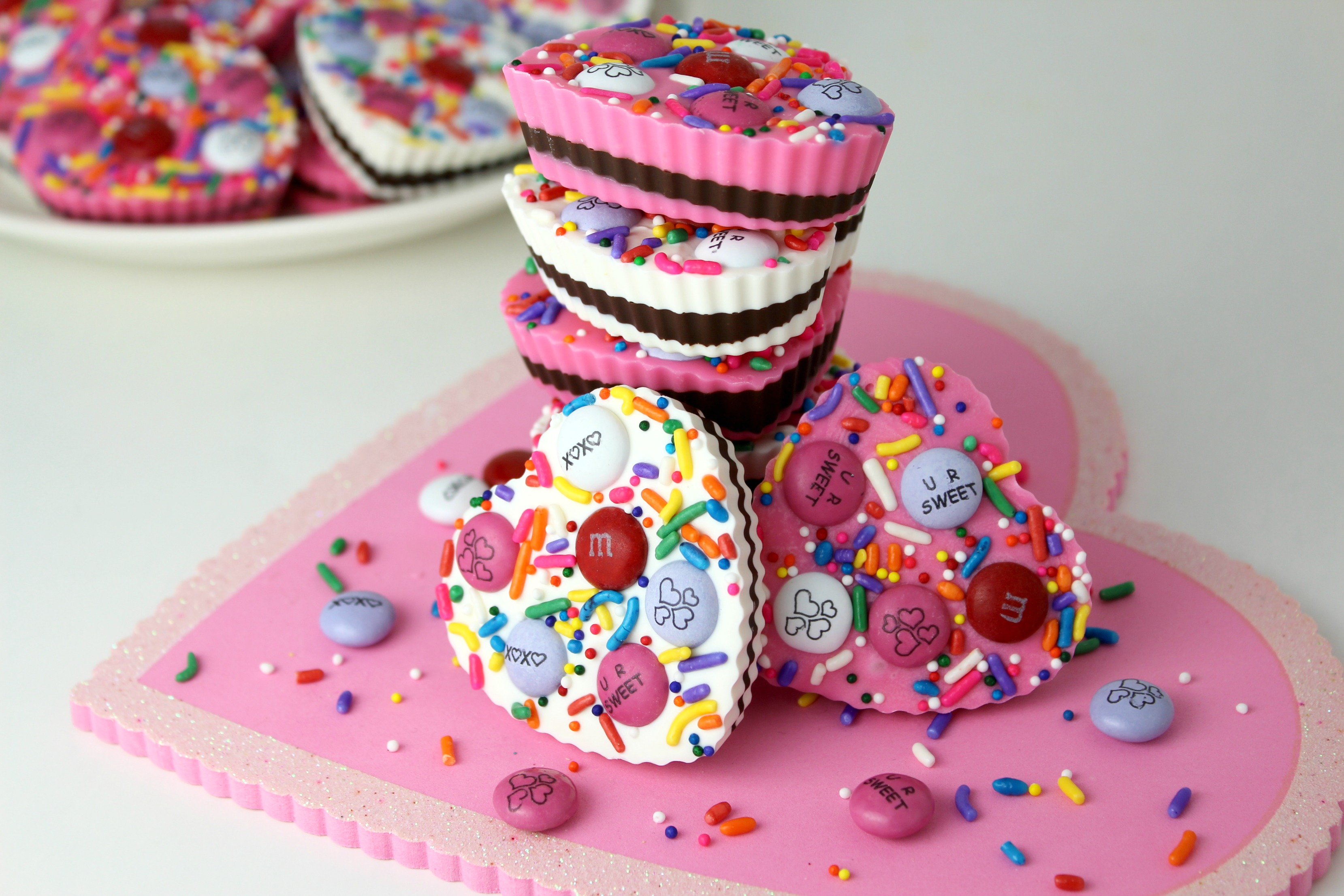 Valentine Candy Hearts With Chocolate Layers | Fun Money Mom