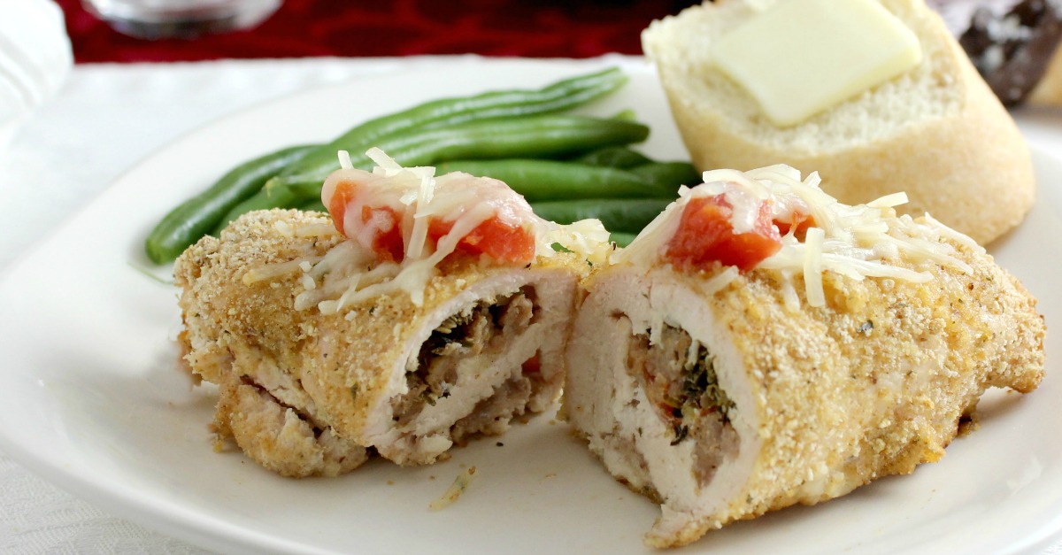 Italian Stuffed Chicken With Sausage & Cheese | Fun Money Mom