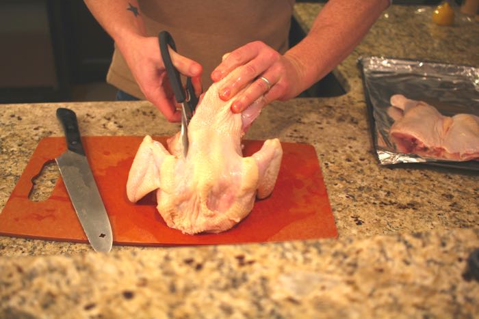 Cut up a chicken step 4