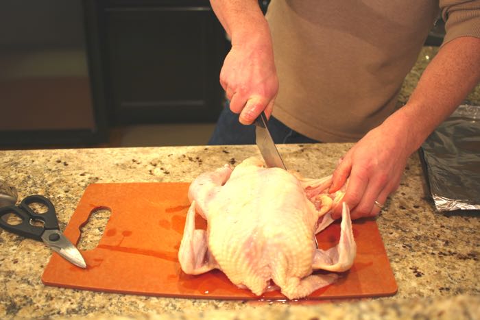 Cut up a chicken step 2