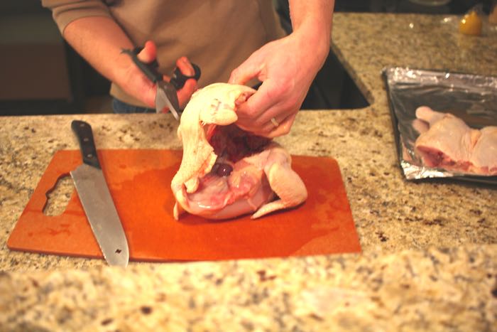 Cut up a chicken step 6