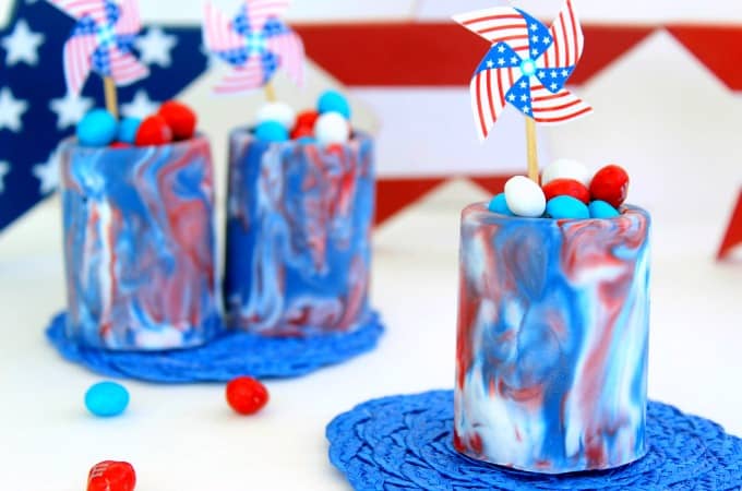 Red, White & Blue Chocolate Dessert Cups