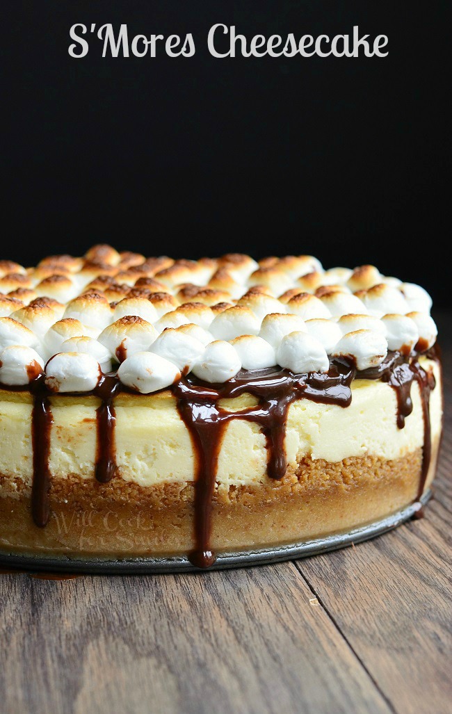 s'mores twists cheesecake