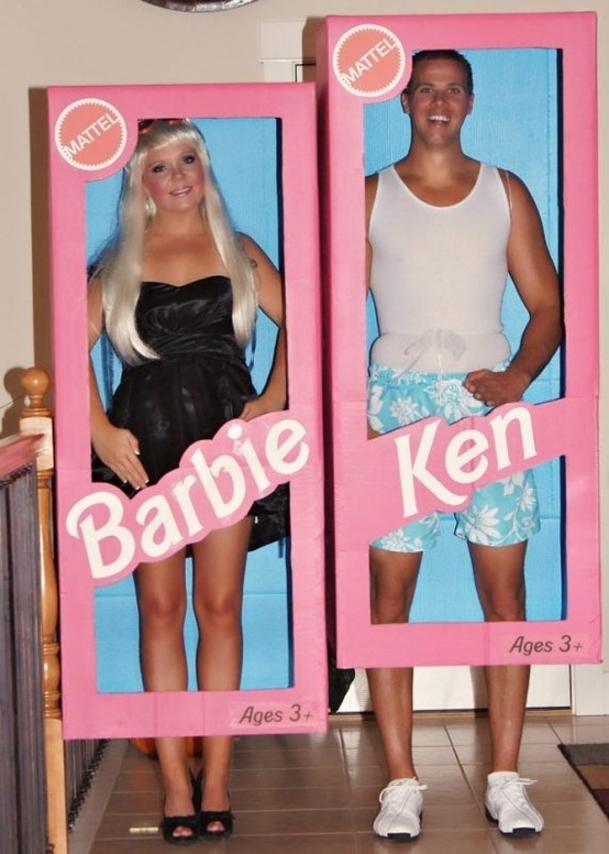 Barbie and Ken costumes make great DIY Halloween costumes for couples