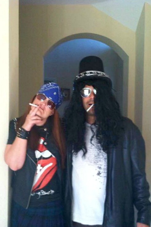 Axl and Slash Halloween costumes for couples