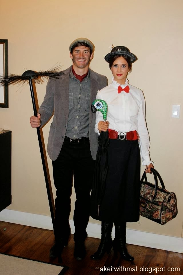 Mary Poppins & Bert Halloween costumes for couples
