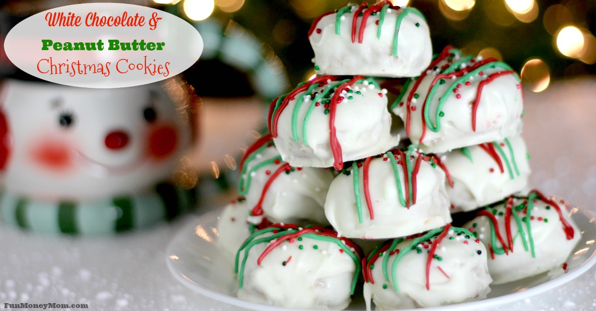 White Chocolate Peanut Butter Christmas Cookies | Fun Money Mom