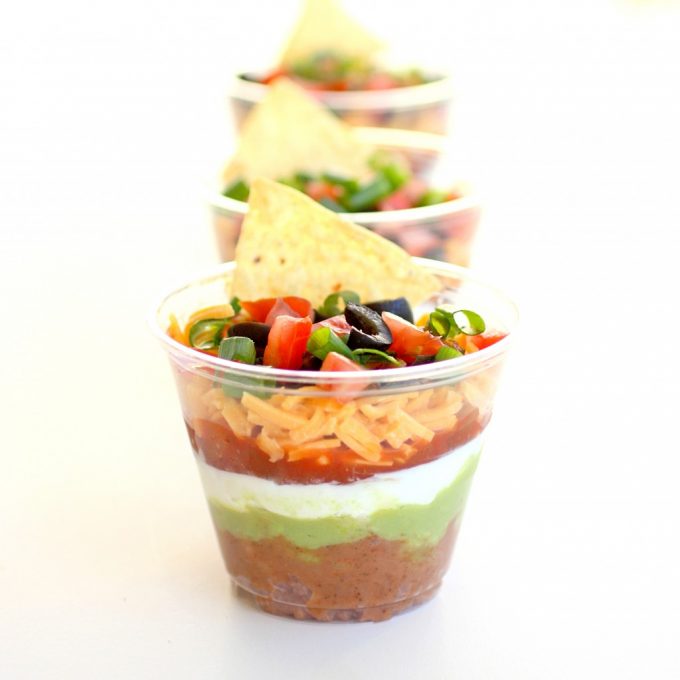 Seven Layer Dip is a popular football party food