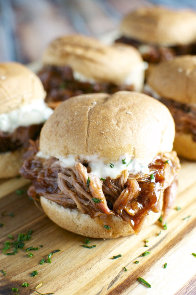 Pork Sliders for a football party