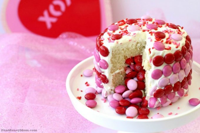 Cut your Valentine cake open to reveal a hidden surprise