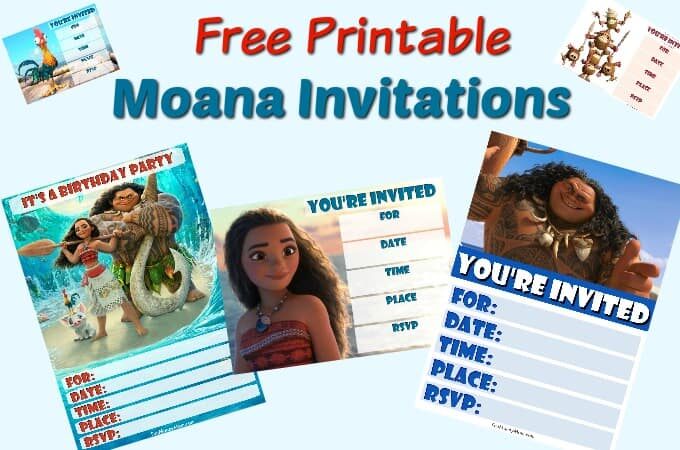 Moana birthday invitations 