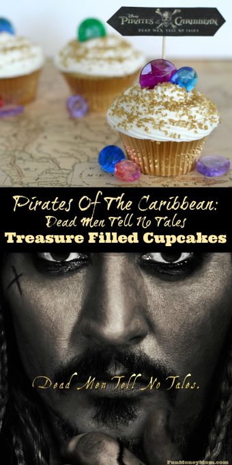 Excited about the new Pirates Of The Caribbean: Dead Men Tell No Tales? So am I! Check out this sneak peak of the new movie, plus some pirate inspired treasure filled cupcakes!
