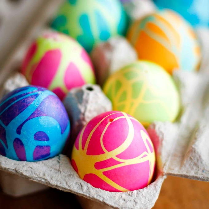 Rubber cement Easter egg ideas