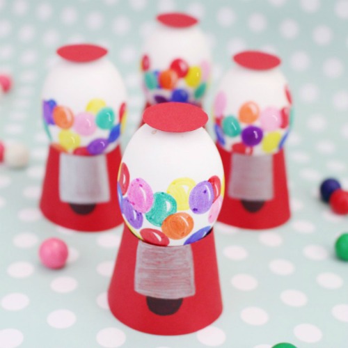 Gumball machine Easter egg decorating ideas
