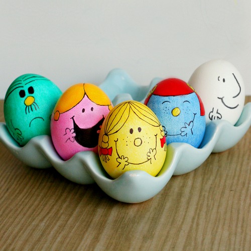 Little Miss & Mr. Man Easter egg decorating ideas