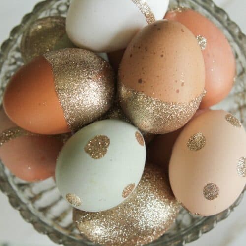 Glitter Easter eggs