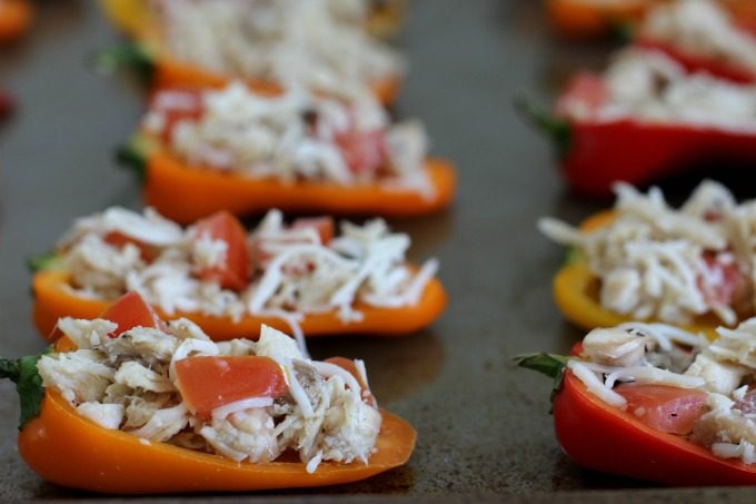 Bake your Sweet Pepper Tuna Poppers for 10 minutes