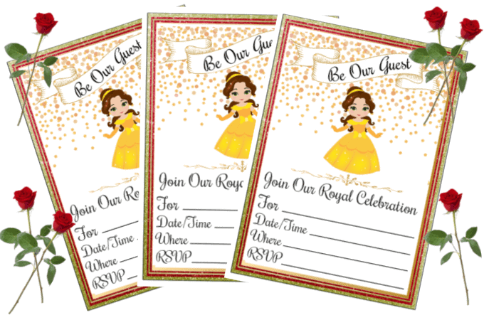Beauty And The Beast Invitations (Free Printables)