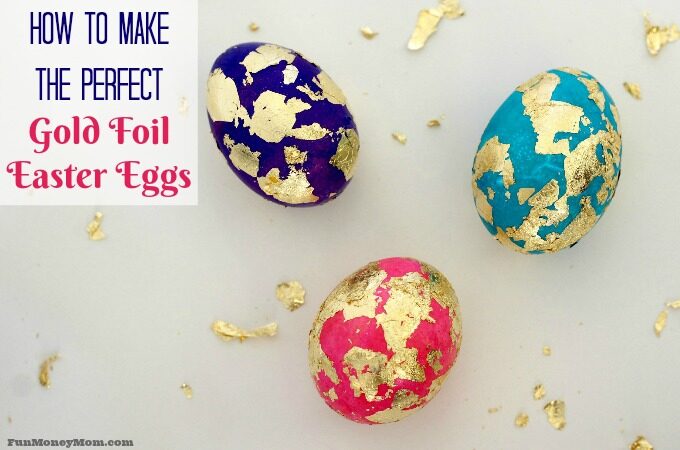Gold foil Easter eggs 