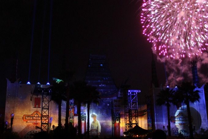 Watching the fireworks and Star Wars: A Galactic Spectacular at the Disney Social Media Mom's Celebration 2017