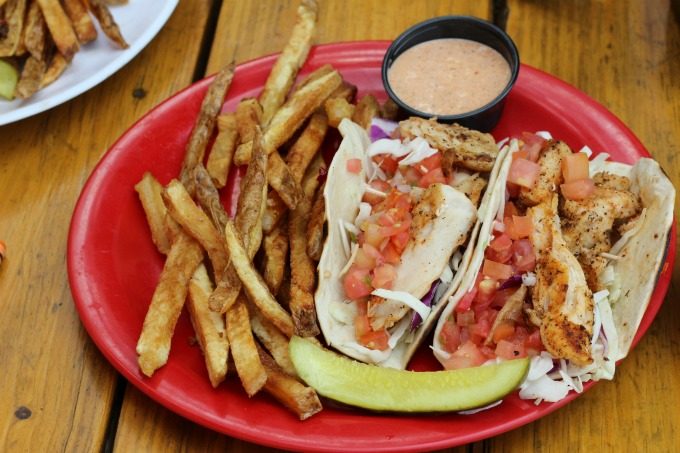 Dining on fish tacos in Pasco County