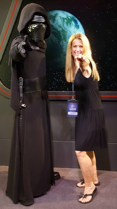 Hanging out with Kylo Ren at the Disney Social Media Mom's Celebration 2017