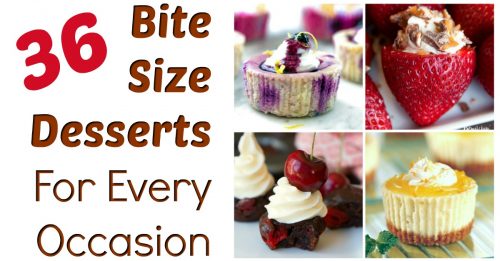 Bite size desserts for parties and other occasions