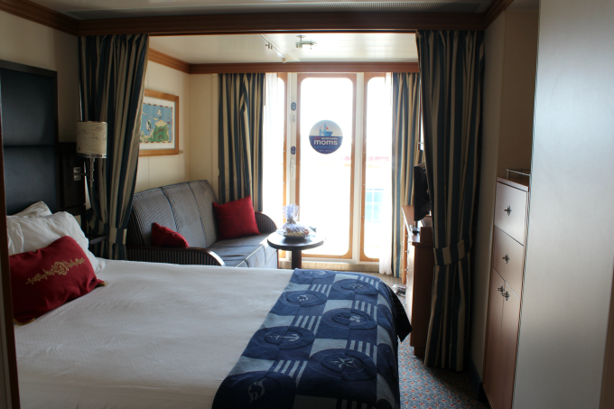 The bedrooms on board the Disney Wonder cruise were larger than expected