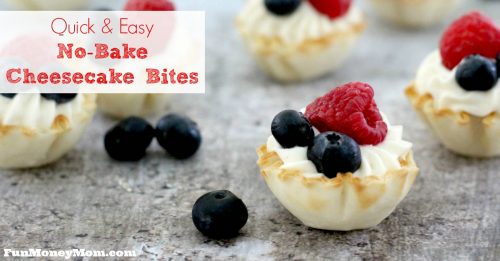 These cheesecake bites are perfect to add to your list of 4th of July desserts