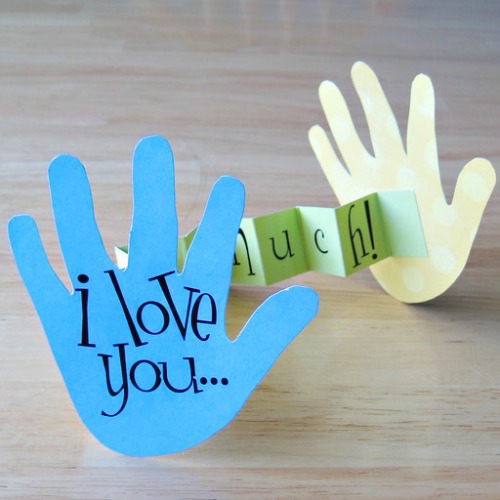 Mother's Day crafts - I love you handprints