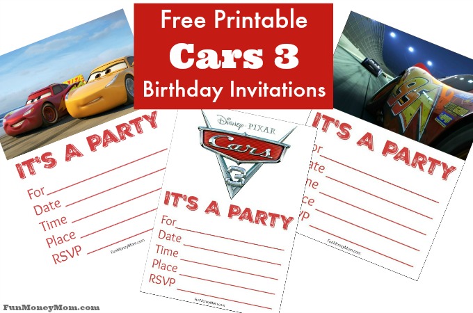 Free Printable Cars Birthday Invitations