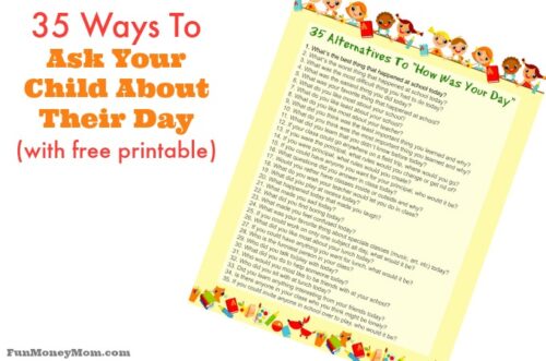 Ask your child about their day feature
