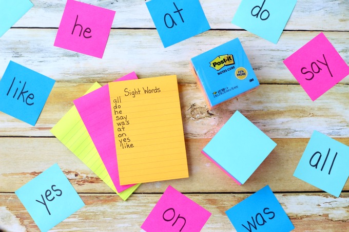 As your child learns Kindergarten sight words, replace them with new ones