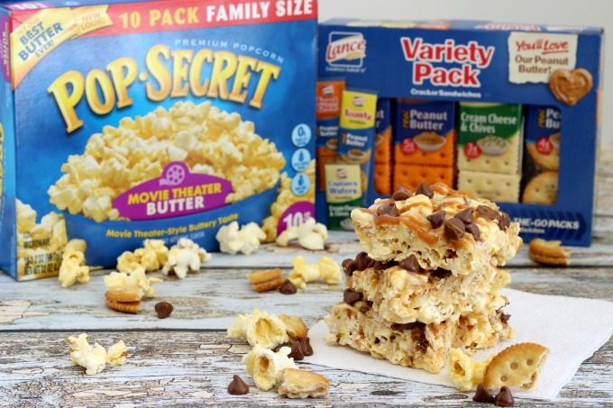 Who would have thought that popcorn and crackers combined make such delicious movie night snacks