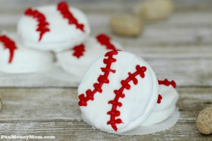 White Chocolate Baseball Cookies