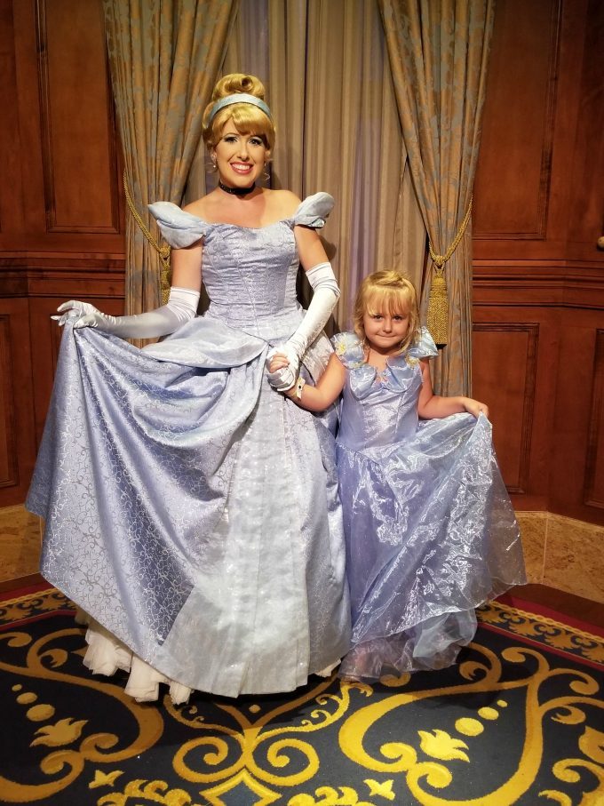Even Cinderella liked my daughter's easy Halloween costume.