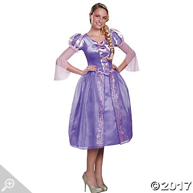 My favorite easy Halloween costume was this Rapunzel dress.