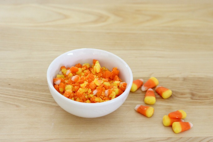 You'll need to crush the candy for your candy corn pretzels