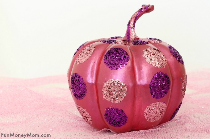 Metallic Polka Dot Halloween Pumpkin