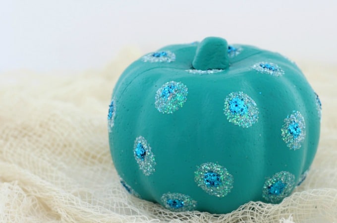 Peacock Inspired Teal Pumpkin For Halloween (and why you need one)
