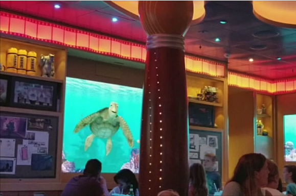  One of the things you can only do on a Disney cruise is chat with Crush the sea turtle