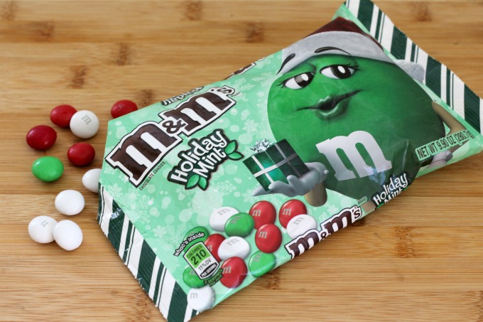Holiday Mint M&M's are a main ingredient in these Christmas cookies