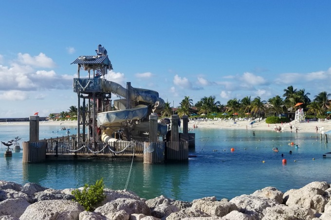 Kids can have fun on the waterslides at Castaway Cay