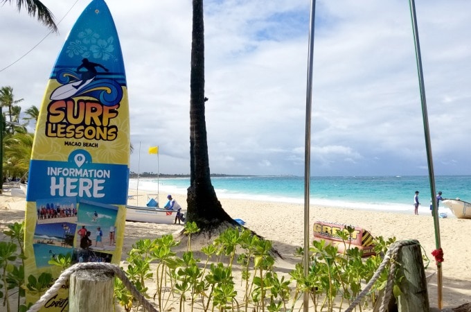 Surfing is another fun activity at Memories Splash Punta Cana