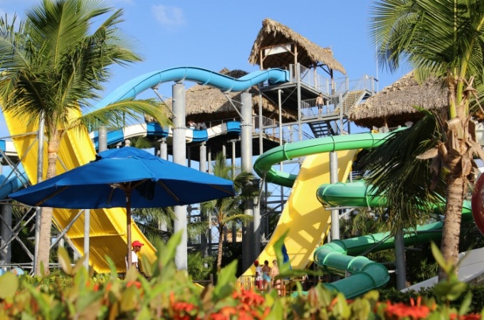 The water park is the largest in the Caribbean